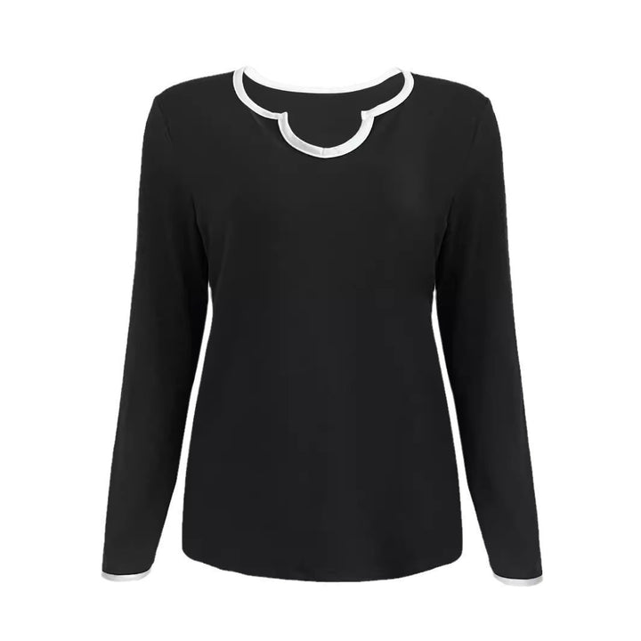 Damer fritids-loungewear-set med elegant V-ringning och breda byxkant Eva Jonsson-Eva Jonsson