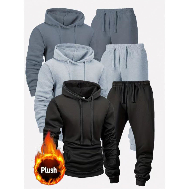 Damer fritids sweatshirt set med vadderad huva och bekväma joggingsbyxor Mirla-Eva Jonsson