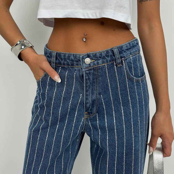 Damer fritidsjeans i elegant randdesign Eva Jonsson-Eva Jonsson
