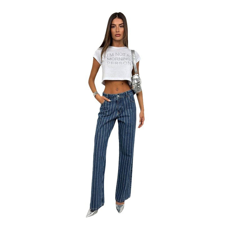 Damer fritidsjeans i elegant randdesign Eva Jonsson-Eva Jonsson