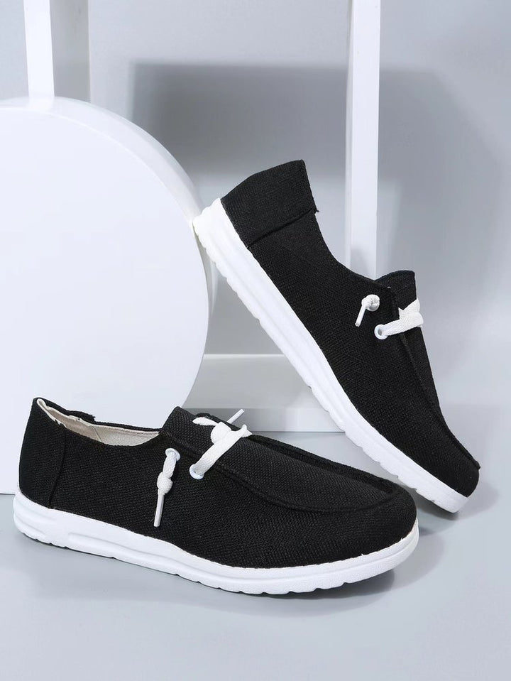 Damer fritidsskor med elastiska snörningsdetaljer och halkfri sula Eva Jonsson-Eva Jonsson