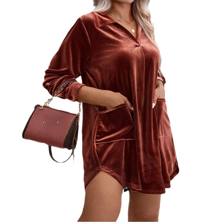 Damer fritidsvelour hoodie klänning Mirla-Eva Jonsson