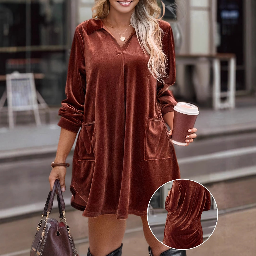 Damer fritidsvelour hoodie klänning Mirla-Eva Jonsson
