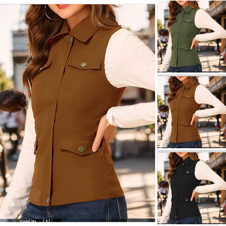 Damer funktionell väst med praktiska fickor Eva Jonsson-Eva Jonsson