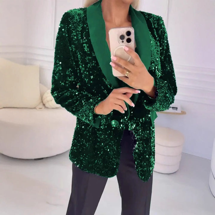 Damer glamourös paljettsblazer Mirla-Eva Jonsson