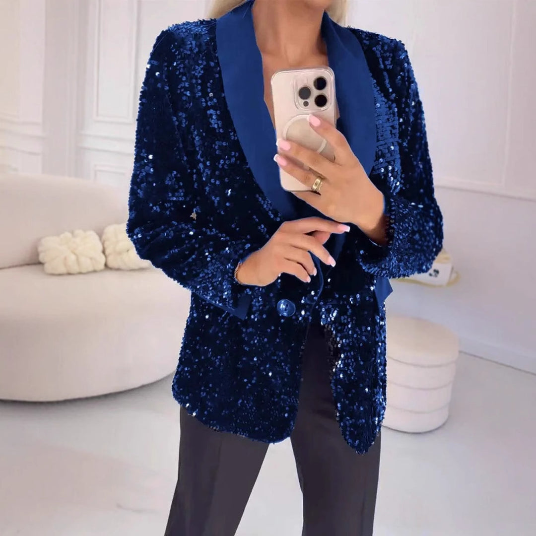 Damer glamourös paljettsblazer Mirla-Eva Jonsson
