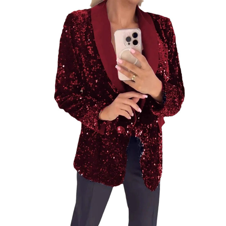 Damer glamourös paljettsblazer Mirla-Eva Jonsson