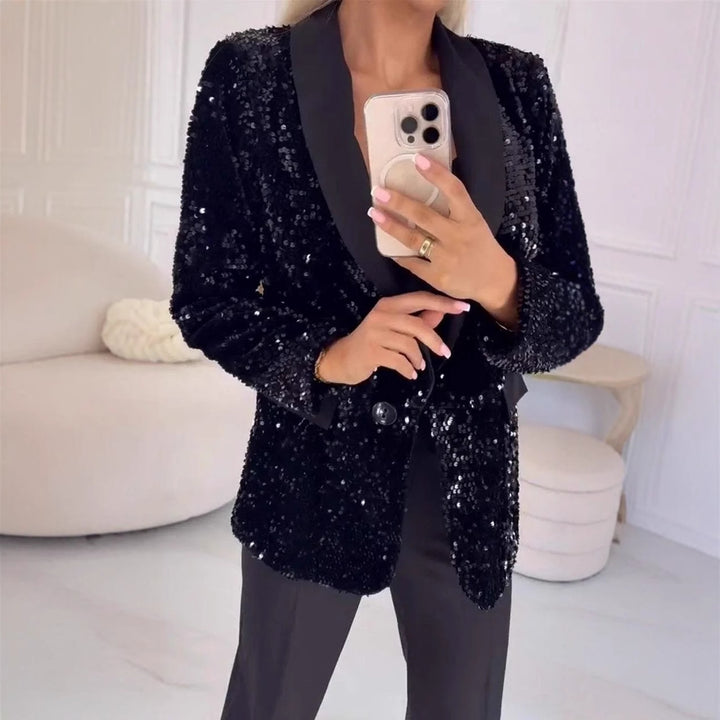 Damer glamourös paljettsblazer Mirla-Eva Jonsson