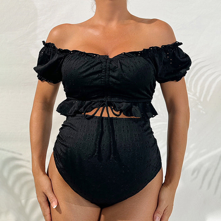 Damer graviditetsbikini-set med modernt volangdesign Mirla-Eva Jonsson