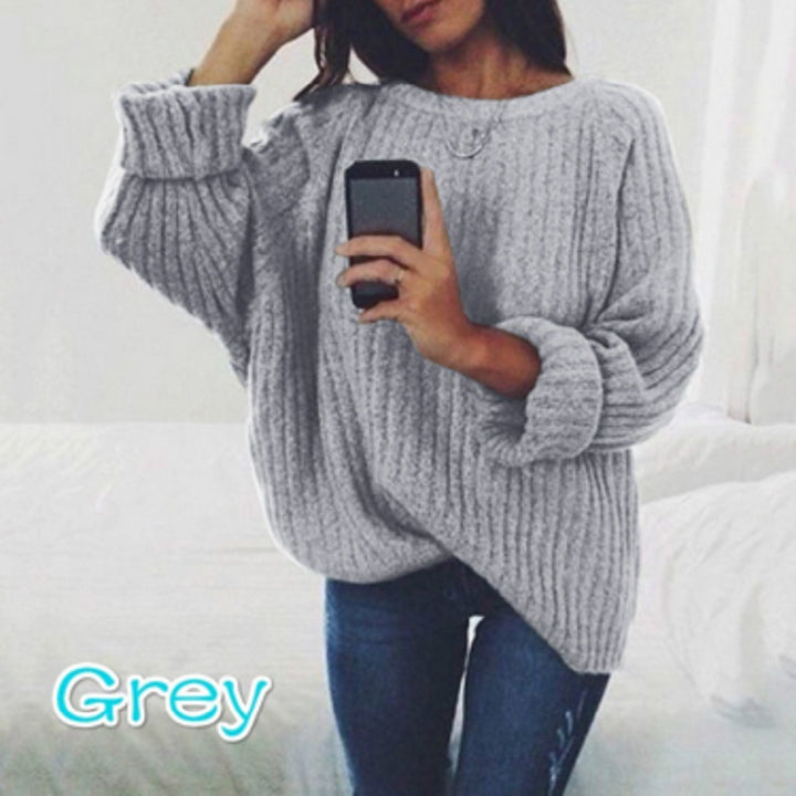 Damer grovstickad tröja med avslappnad passform och breda ärmar Eva Jonsson-Eva Jonsson