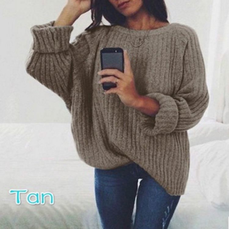 Damer grovstickad tröja med avslappnad passform och breda ärmar Eva Jonsson-Eva Jonsson