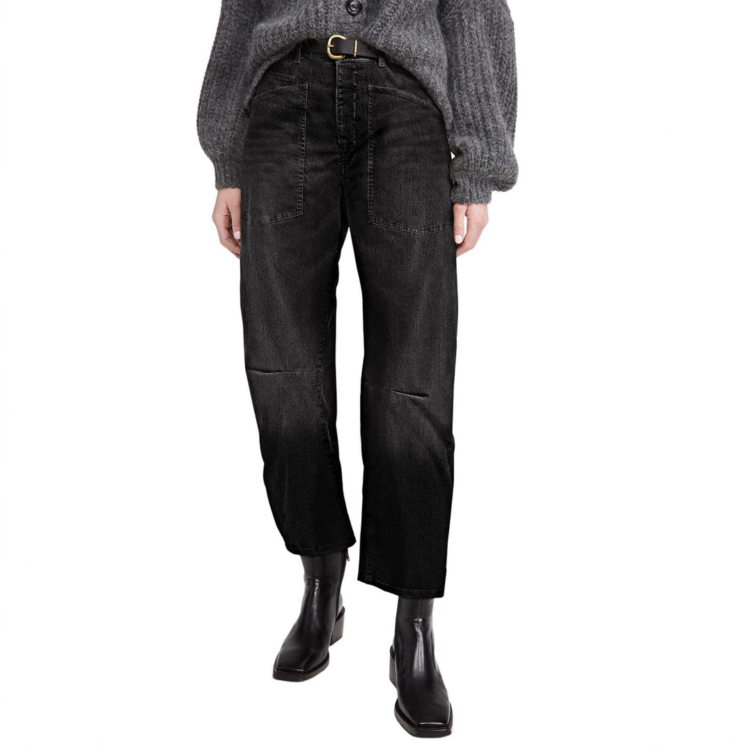 Damer halvhöga denimbyxor med unika påsydda fickor Mirla-Eva Jonsson