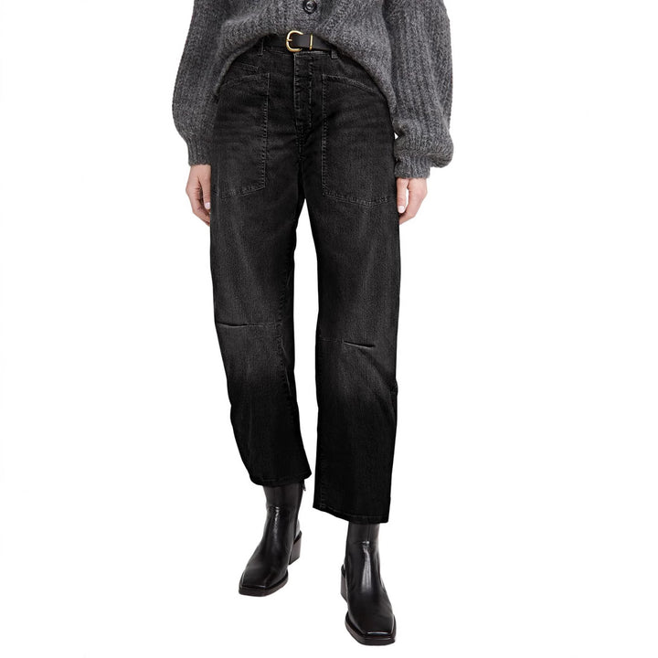 Damer halvhöga denimbyxor med unika påsydda fickor Mirla-Eva Jonsson