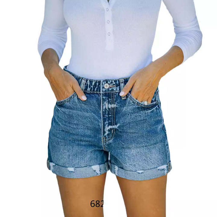 Damer hög midja mom-jeans i vintage-stil Mirla-Eva Jonsson