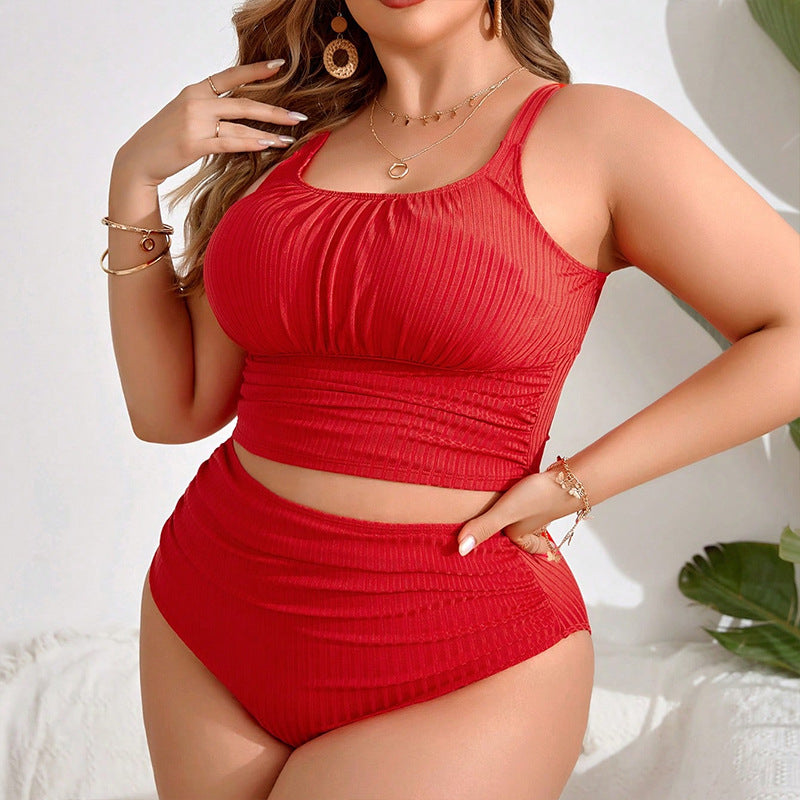 Damer hög midje bikiniset med ribbdetalj och komfortlinning Mirla-Eva Jonsson