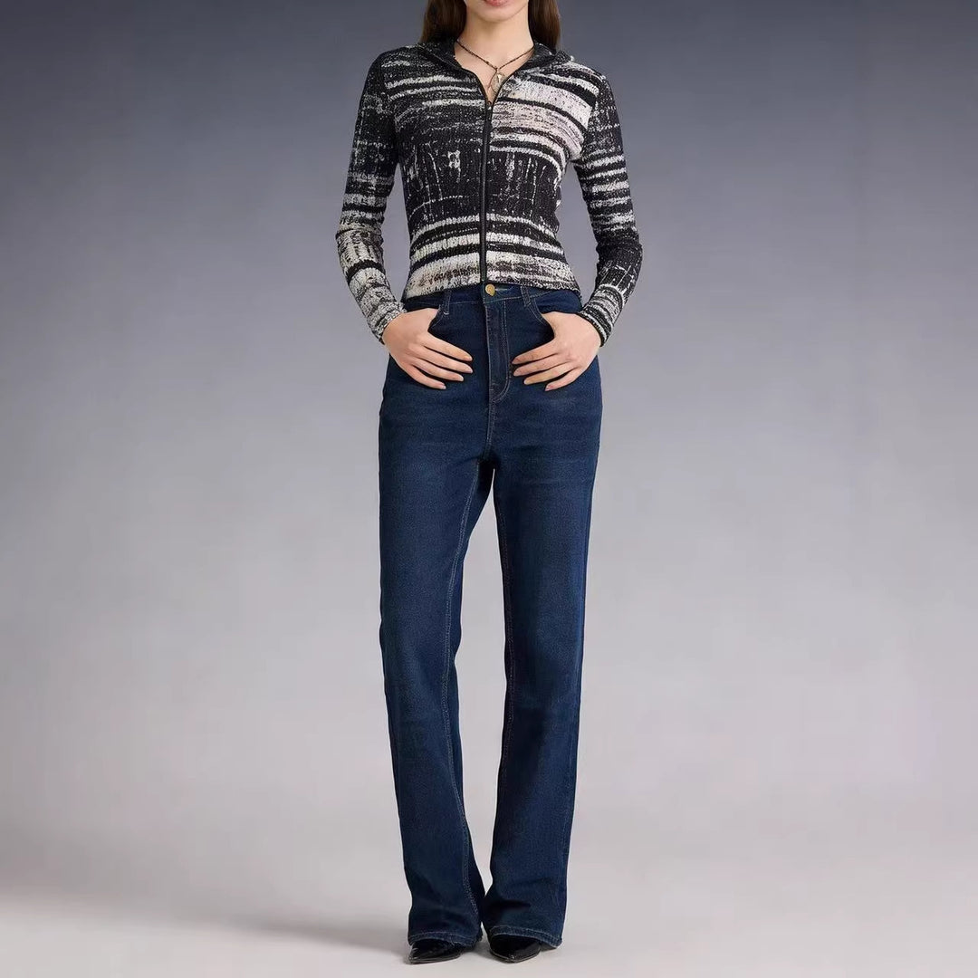 Damer högmidjade bootcut jeans i elegant design Mirla-Eva Jonsson