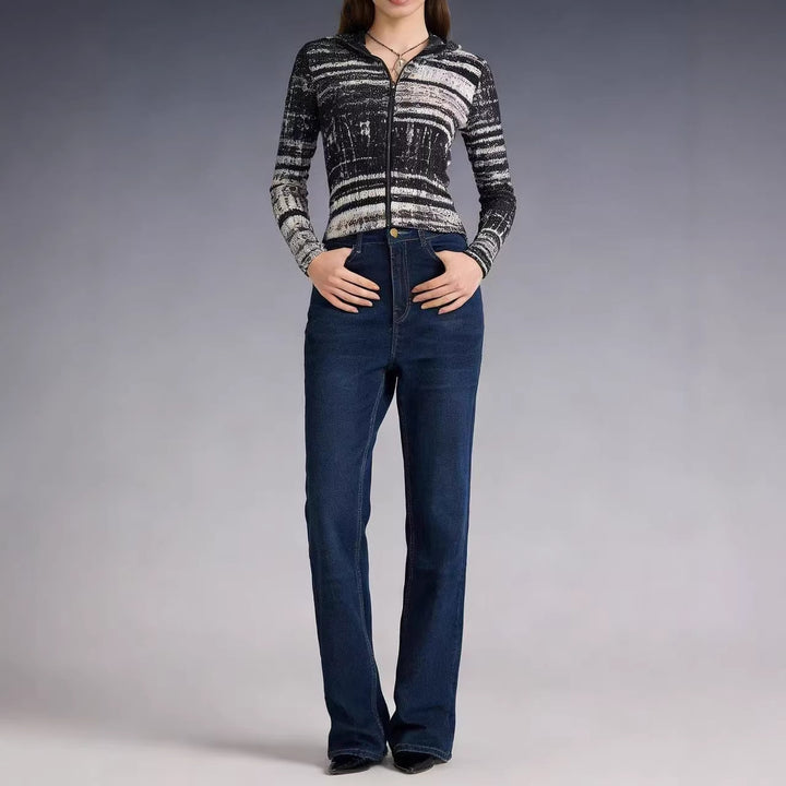 Damer högmidjade bootcut jeans i elegant design Mirla-Eva Jonsson