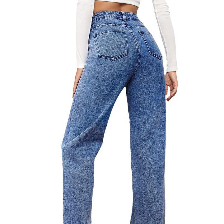 Damer högskurna denimjeans med vida ben Mirla-Eva Jonsson