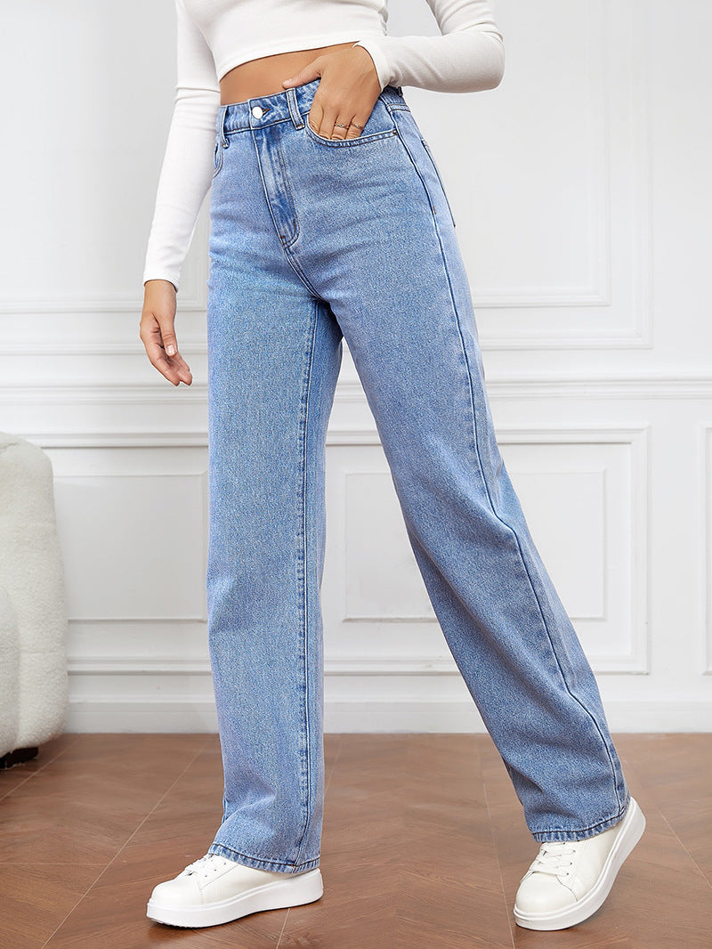 Damer högskurna denimjeans med vida ben Mirla-Eva Jonsson