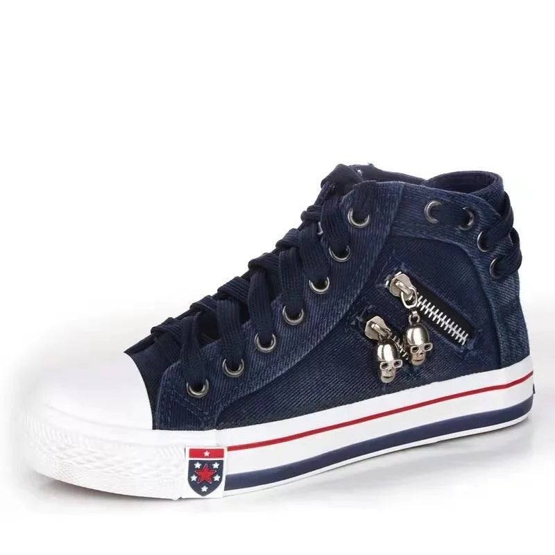 Damer högskurna sneakers med unik dekorrem Mirla-Eva Jonsson