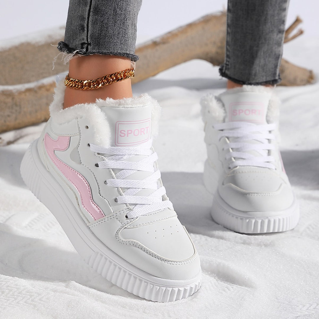 Damer högskurna sneakers med varmt fleecefoder och halkfri sula Mirla-Eva Jonsson