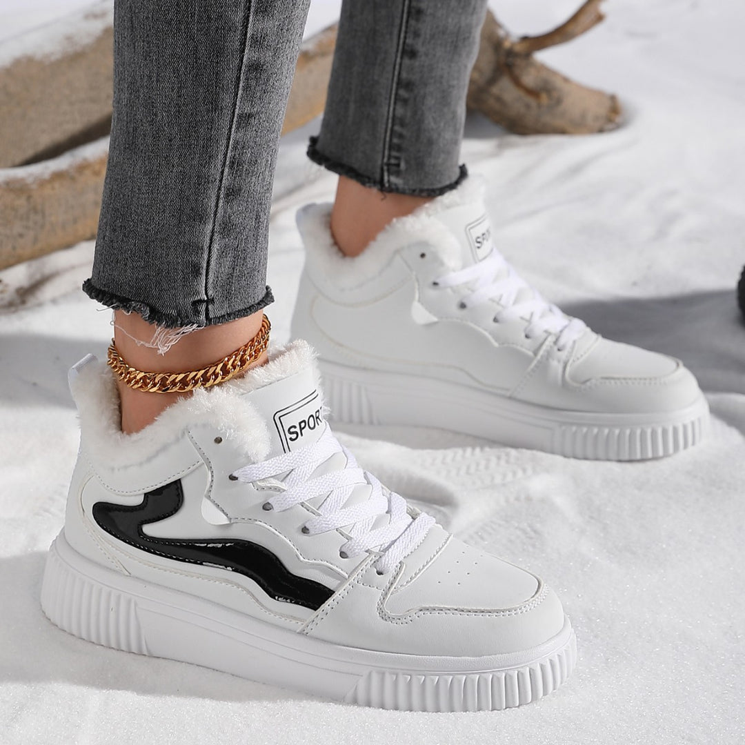 Damer högskurna sneakers med varmt fleecefoder och halkfri sula Mirla-Eva Jonsson