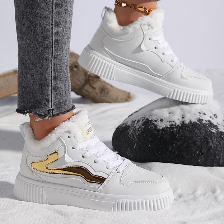 Damer högskurna sneakers med varmt fleecefoder och halkfri sula Mirla-Eva Jonsson