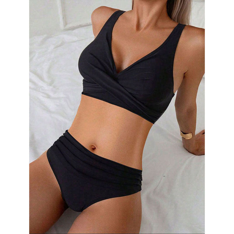 Damer högt skuret bikini-set med modernt knytöverdel och elegant passform Mirla-Eva Jonsson