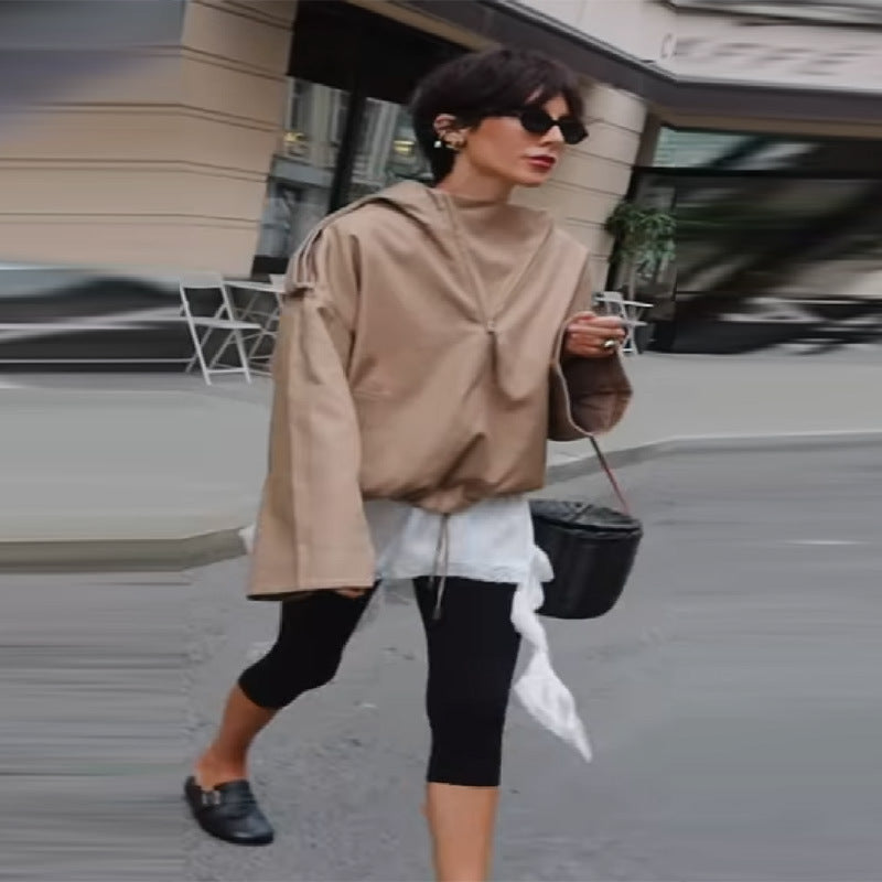 Damer hooded sweatshirt med avslappnad skärning och dragkedja Eva Jonsson-Eva Jonsson