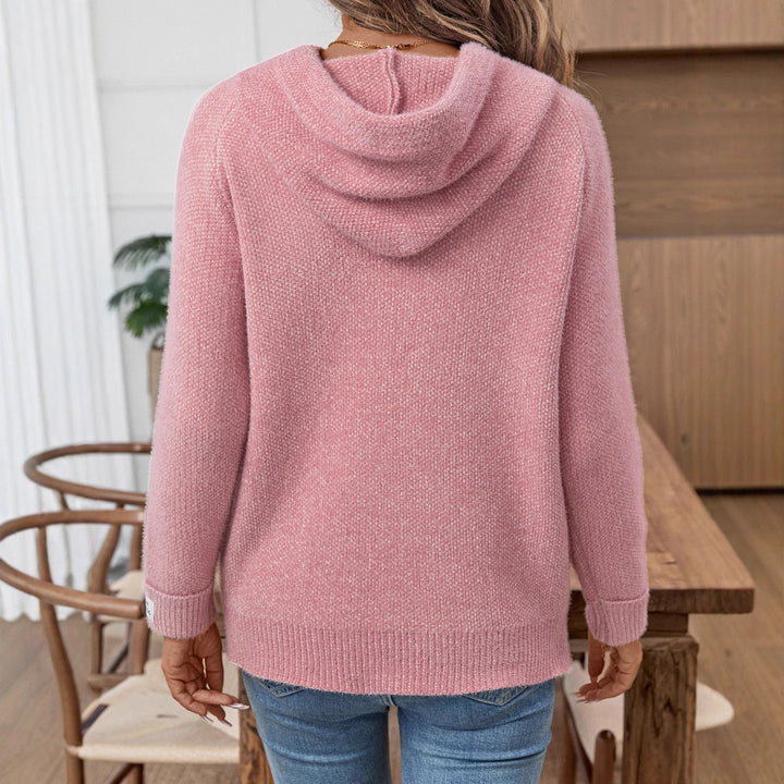 Damer hoodie av mjukt stickat Mirla-Eva Jonsson