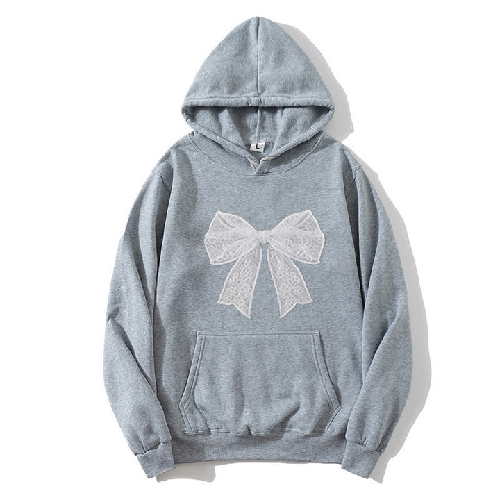 Damer hoodie med elegant spetsdesign Mirla-Eva Jonsson