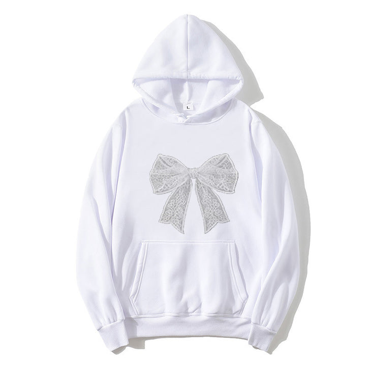 Damer hoodie med elegant spetsdesign Mirla-Eva Jonsson