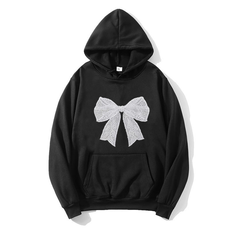 Damer hoodie med elegant spetsdesign Mirla-Eva Jonsson