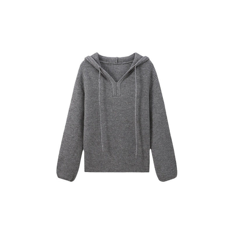 Damer hoodie med fin ribbstruktur och avslappnad passform Mirla-Eva Jonsson