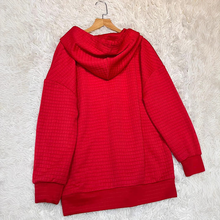 Damer hoodie med knappar och känguruficka Eva Jonsson-Eva Jonsson