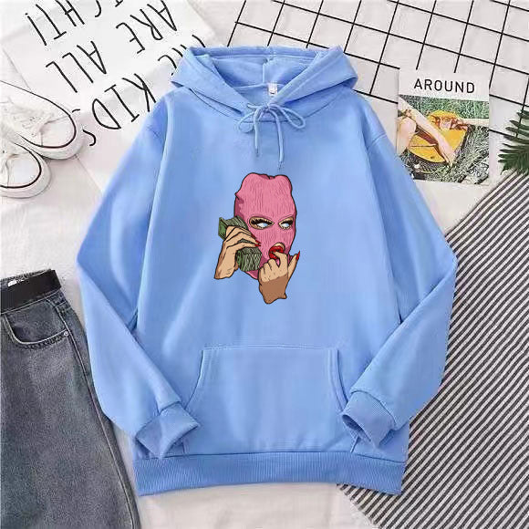 Damer hoodie med konstnärlig grafisk design Mirla-Eva Jonsson