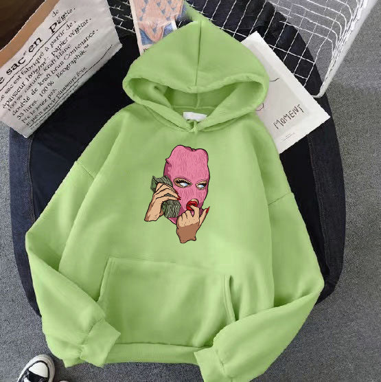 Damer hoodie med konstnärlig grafisk design Mirla-Eva Jonsson