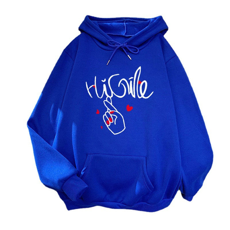 Damer hoodie med kreativ grafisk design Mirla-Eva Jonsson