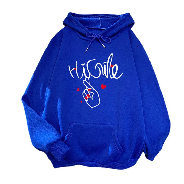 Damer hoodie med kreativ grafisk design Mirla-Eva Jonsson