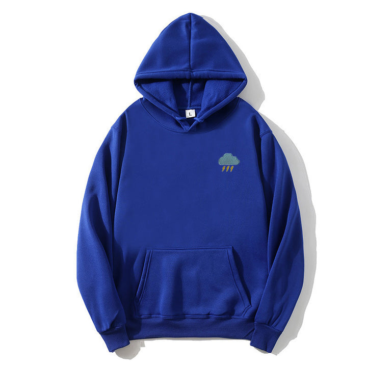 Damer hoodie med kreativ moln design Mirla-Eva Jonsson