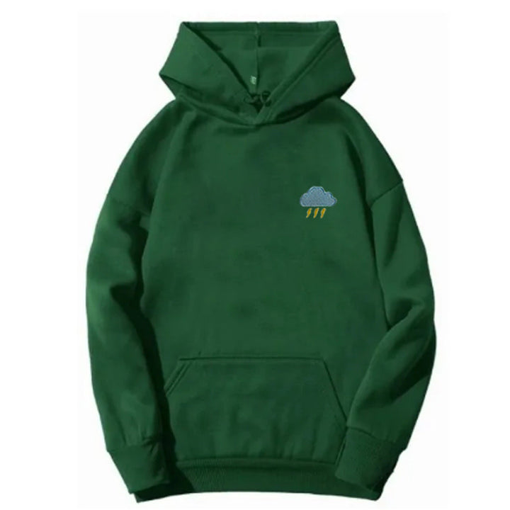 Damer hoodie med kreativ moln design Mirla-Eva Jonsson