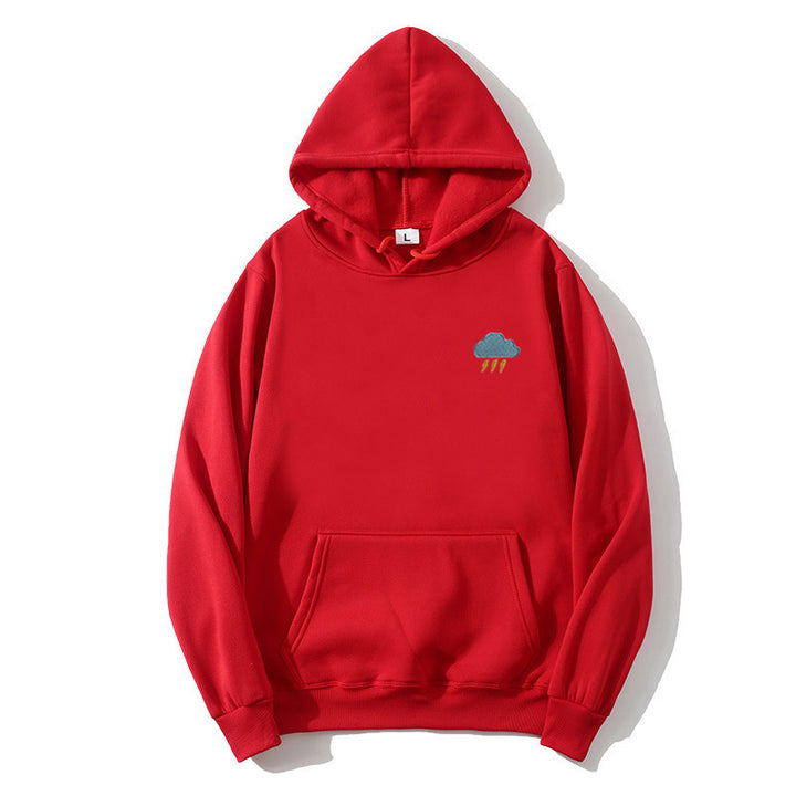 Damer hoodie med kreativ moln design Mirla-Eva Jonsson