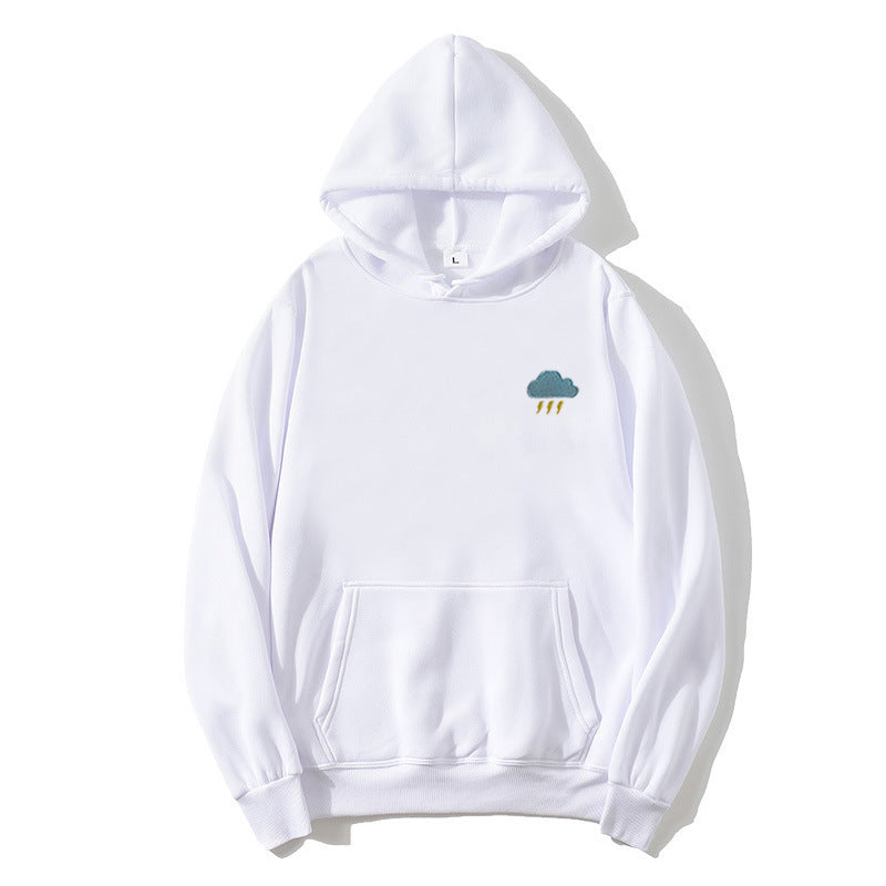 Damer hoodie med kreativ moln design Mirla-Eva Jonsson