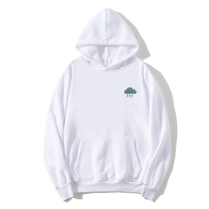 Damer hoodie med kreativ moln design Mirla-Eva Jonsson