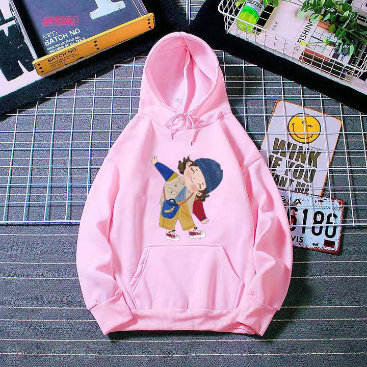 Damer hoodie med lekfull barndesign Mirla-Eva Jonsson