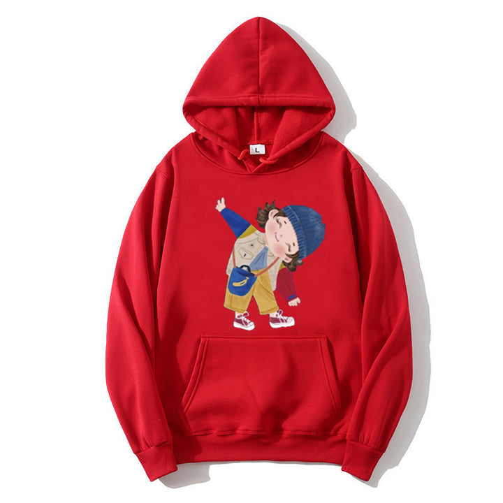 Damer hoodie med lekfull barndesign Mirla-Eva Jonsson