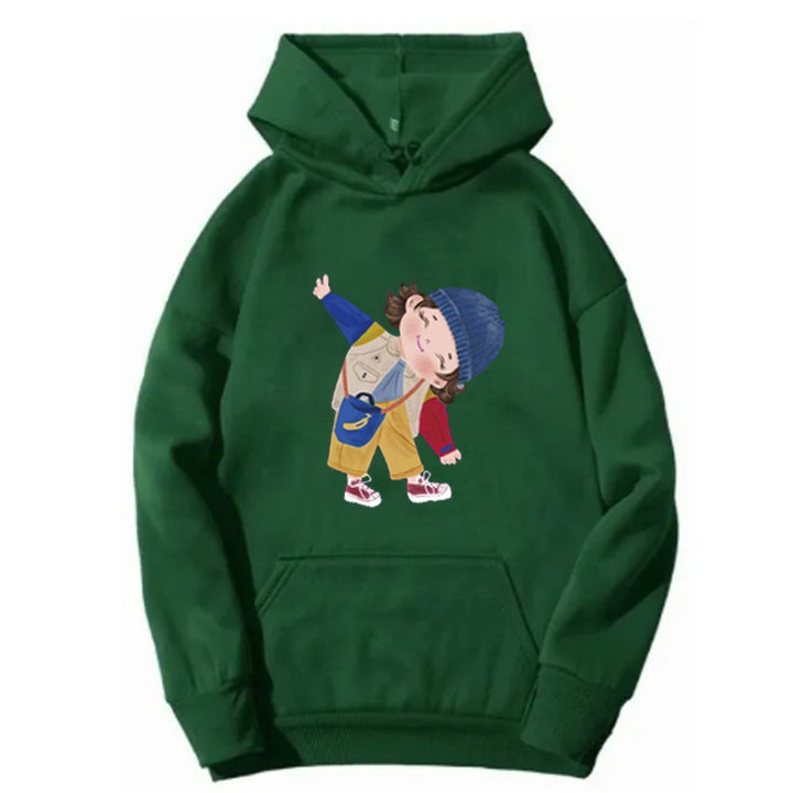 Damer hoodie med lekfull barndesign Mirla-Eva Jonsson