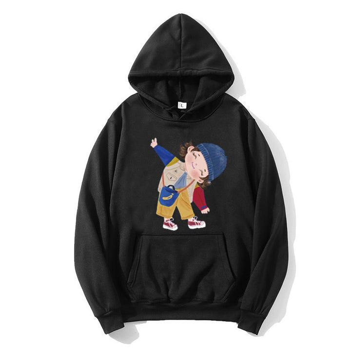 Damer hoodie med lekfull barndesign Mirla-Eva Jonsson