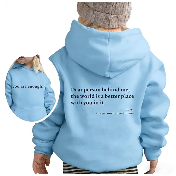 Damer hoodie med motiverande text och avslappnad passform Mirla-Eva Jonsson