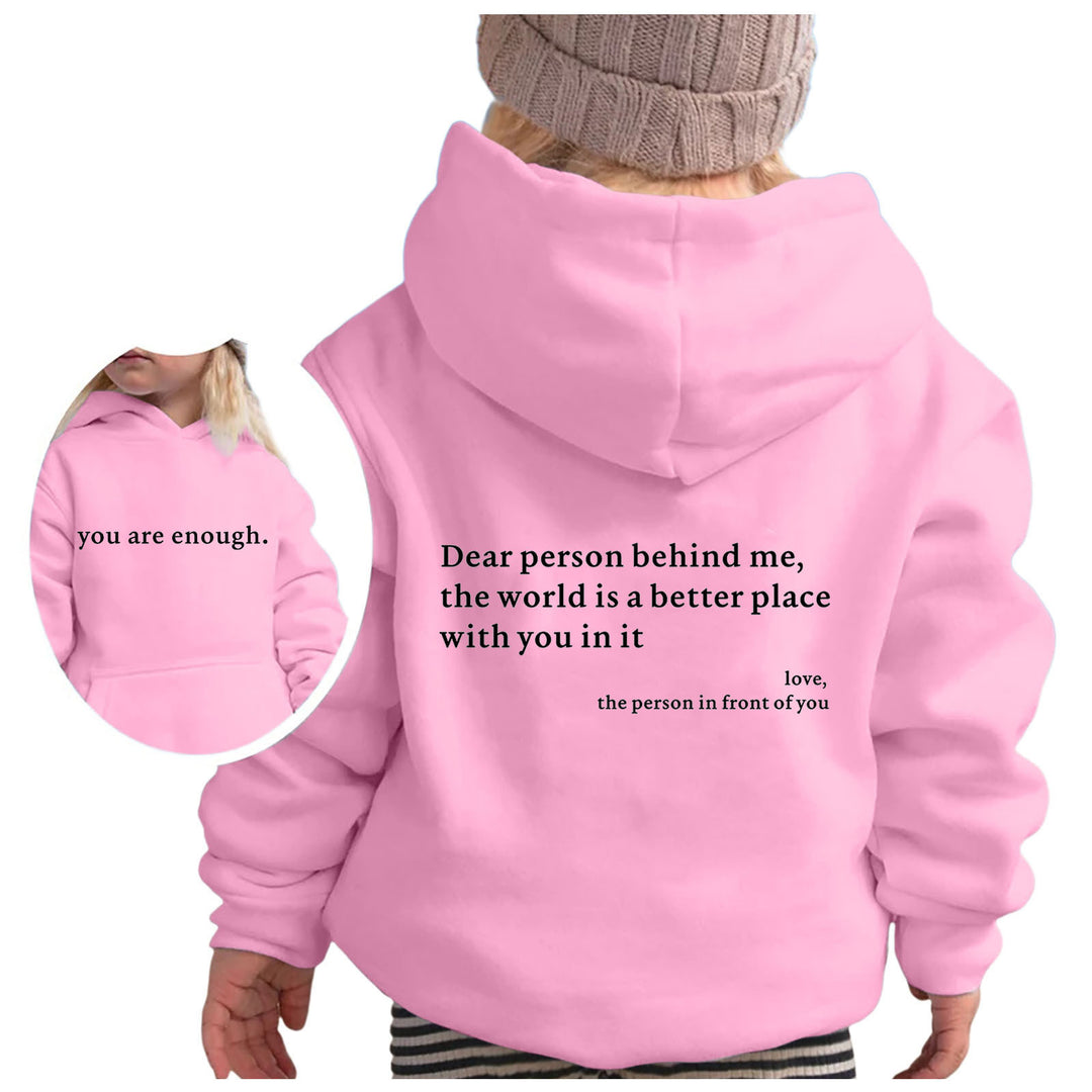 Damer hoodie med motiverande text och avslappnad passform Mirla-Eva Jonsson